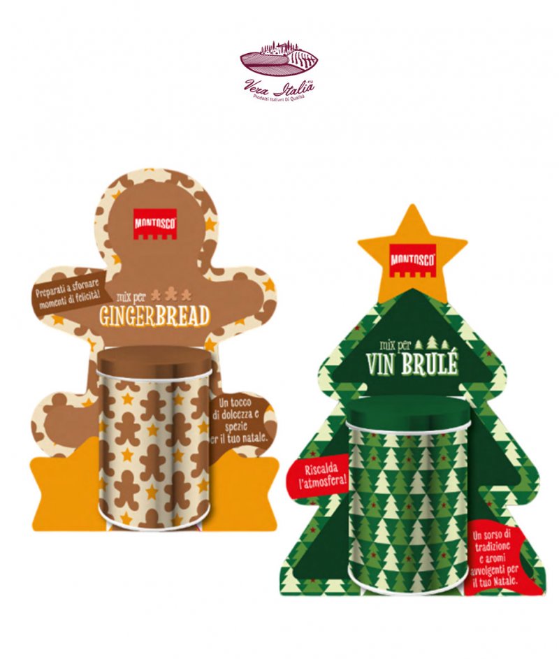 Подправкa за Джинджифилови Бисквити Gingerbred в Метална Кутия 40 g - Montosco Sapori da Vivere